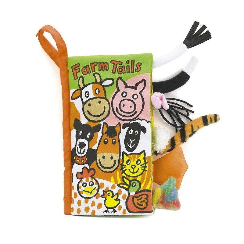 Jellycat Farm Tails Book - ของเล่นเด็ก - เส้นใยสังเคราะห์ หลากหลายสี