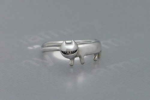 smile_mammy smile cat ring (s_m-R.29) 微笑 貓 猫 銀 環 戒指 指环 jewelry sterling silver