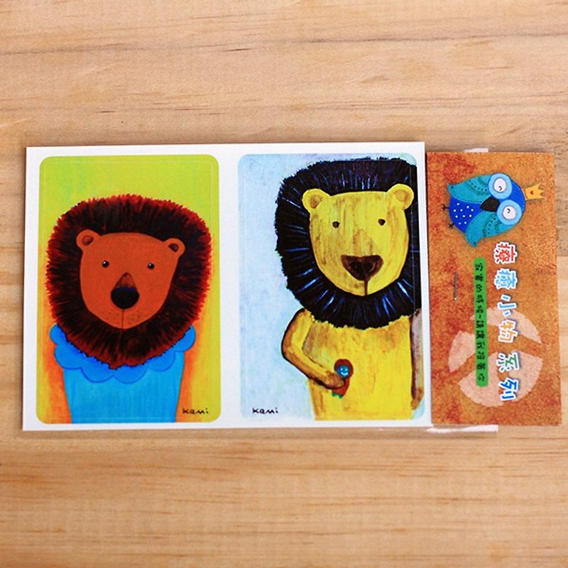 悠遊卡貼紙 ∣ 大頭獅+小丑獅 - 貼紙 - 紙 