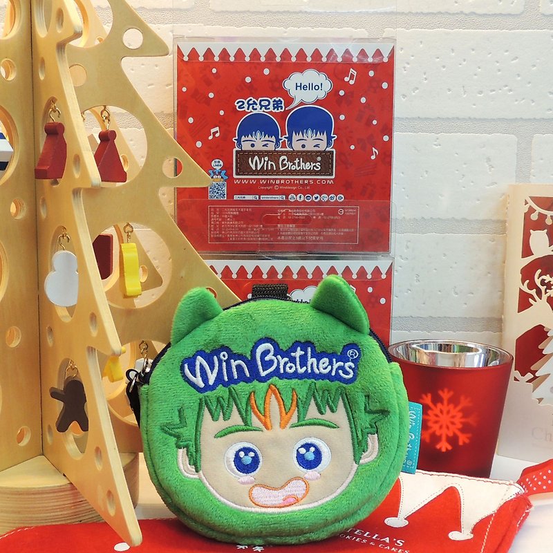 Dayun fluffy big head clutch-Christmas packaging version winbrothers coin wallet doll (B-win MAX's) - กระเป๋าคลัทช์ - วัสดุอื่นๆ 