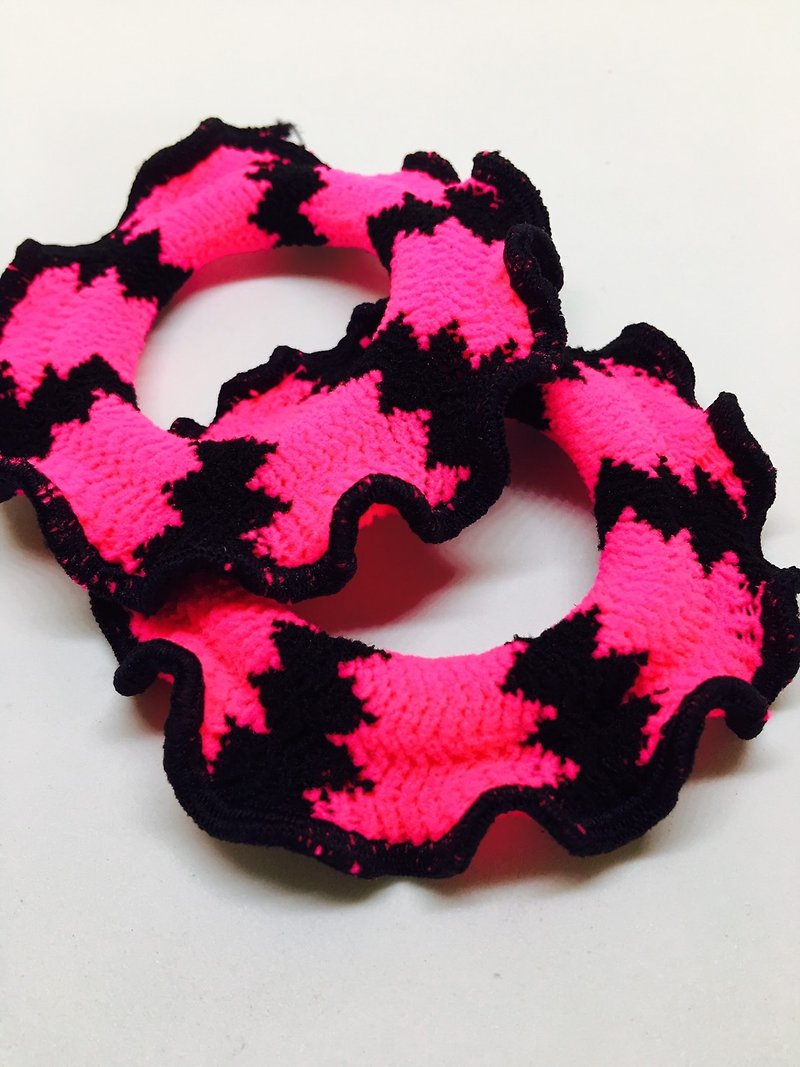 Donut hair ring pink punk series two group - Hair Accessories - Other Materials Black