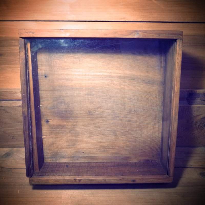 Old bone wooden glass display box VINTAGE - อื่นๆ - ไม้ สีนำ้ตาล