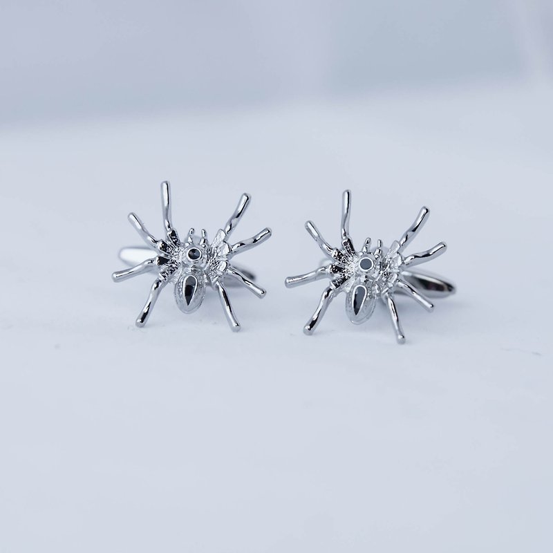 蜘蛛銀色袖 - 袖扣 - 其他金屬 