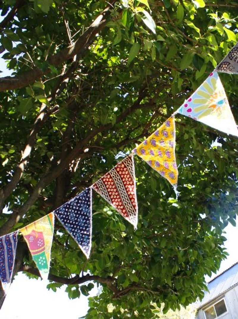 [Pre-order] ☼ ☼ colorful mosaic pennant (paragraph random shipments do not pick) - Items for Display - Cotton & Hemp Multicolor