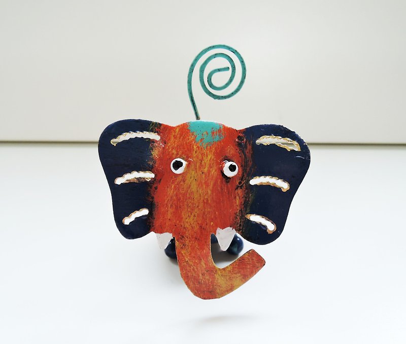 Warm companionship color small elephant note clip animal paper temperament decoration - แฟ้ม - อะคริลิค หลากหลายสี