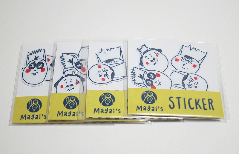 電波發送中(全套) /Magai's sticker - 卡片/明信片 - 紙 藍色