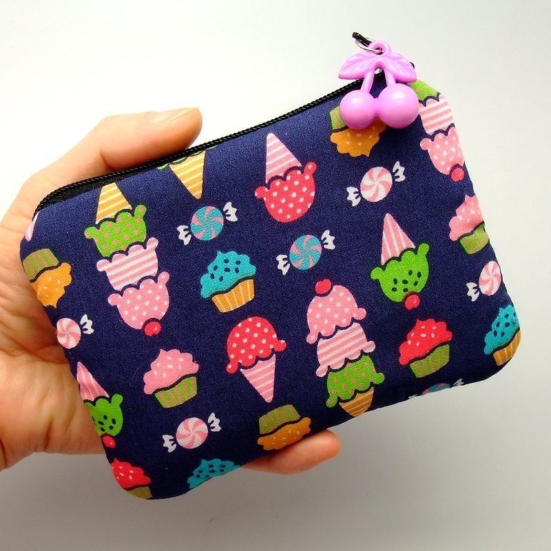 Zipper pouch / coin purse (padded) (ZS-39) - Coin Purses - Other Materials Multicolor