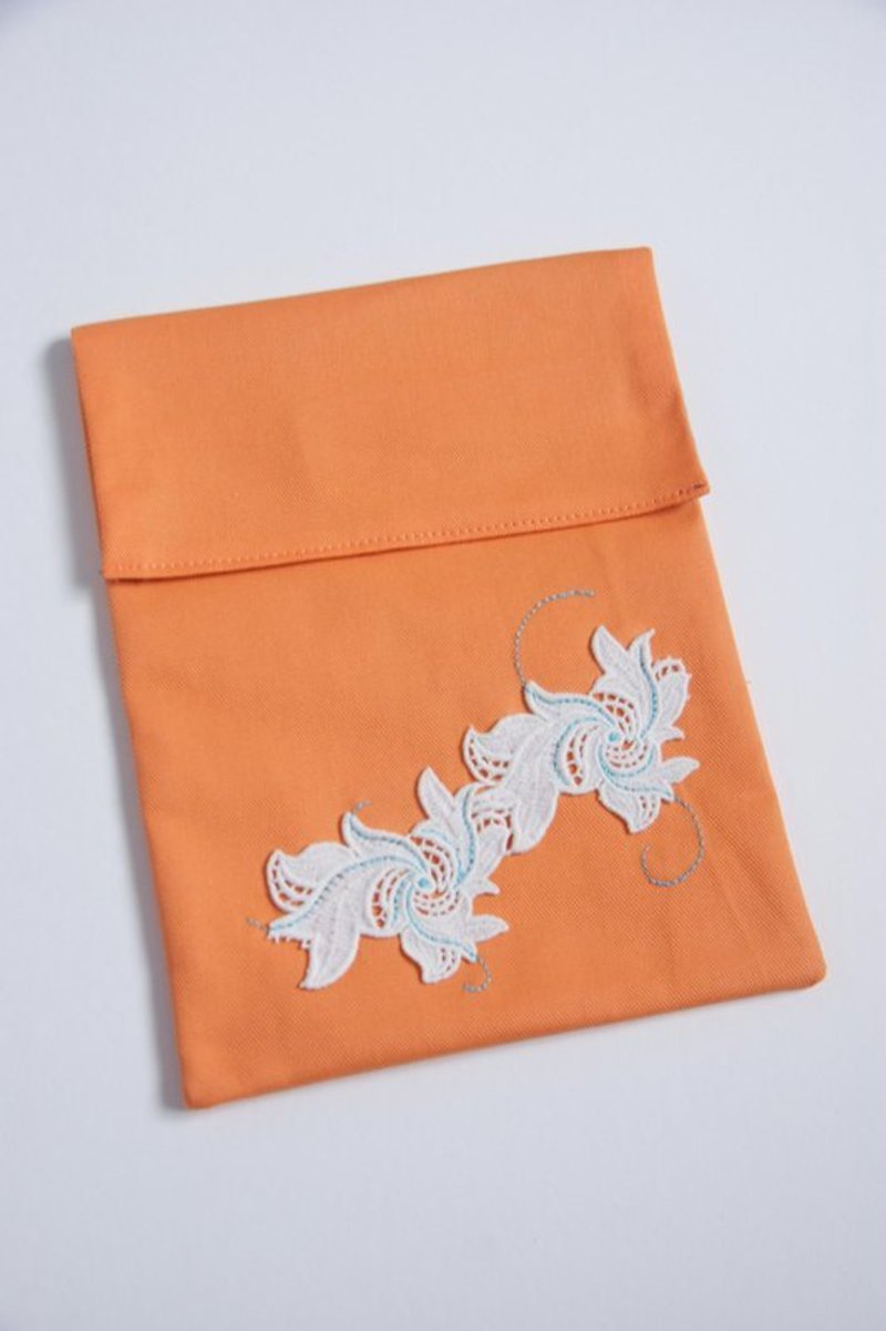 Spring and Summer Bright Orange iPad Case (customizable) - กระเป๋าแล็ปท็อป - วัสดุอื่นๆ สีส้ม