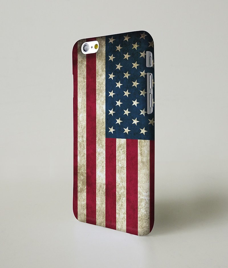 Vintage USA Flag 3D Full Wrap Phone Case, available for  iPhone 7, iPhone 7 Plus - เคส/ซองมือถือ - พลาสติก 