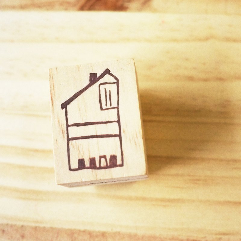 Handmade 橡皮章 | 小房子印章 - その他 - その他の素材 ブラウン