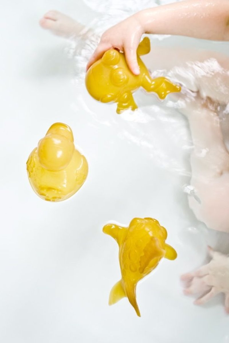 丹麥 Hevea農場戲水三件組 - 寶寶/兒童玩具/玩偶 - 乳膠 金色