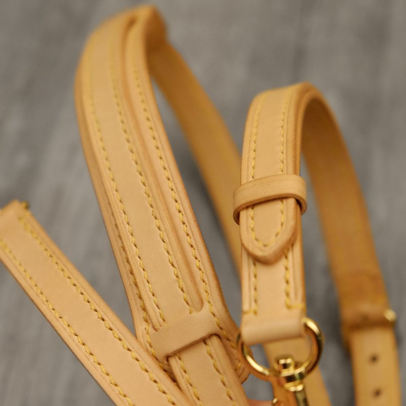 Handmade vegetable tanned leather strap - Other - Genuine Leather Gold