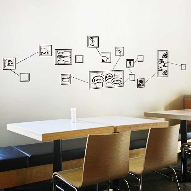 / Coffee / Wall Sticker / ECO-Material - Wall Décor - Other Materials Black