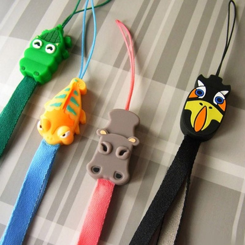 Kalo creative Amazon animal mobile phone strap lanyard - พวงกุญแจ - ซิลิคอน หลากหลายสี