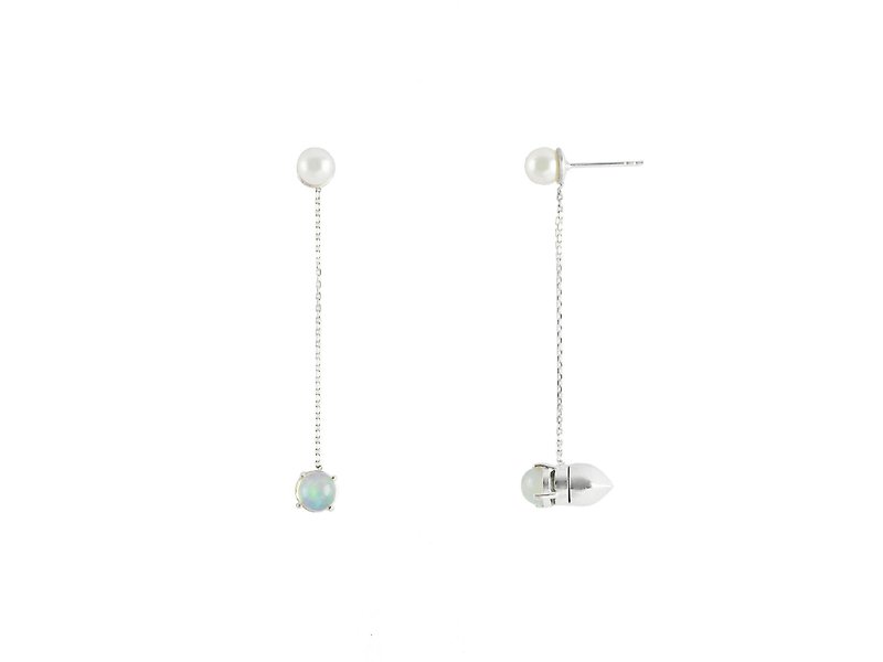 Opal earrings magnet psychedelic ALTAIR - Earrings & Clip-ons - Gemstone Silver