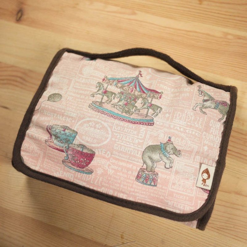 Baby travel Mother bag (pink circus) mommy bag - Diaper Bags - Other Materials Pink