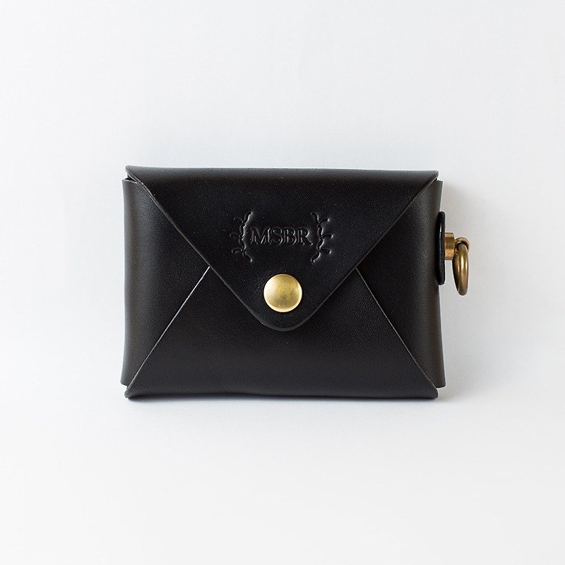Leather Card Holder 3-piece,wallet,coin purse(Black) - ที่เก็บนามบัตร - หนังแท้ สีดำ