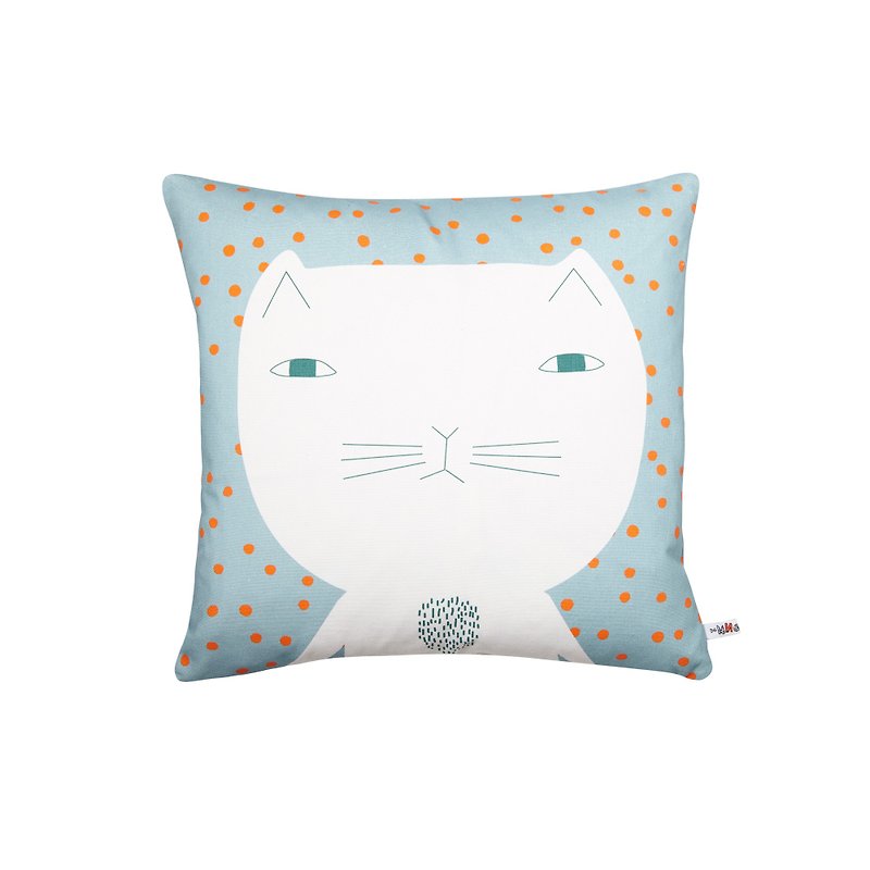 Cleo cotton pillow - white | Donna Wilson - Pillows & Cushions - Cotton & Hemp Blue