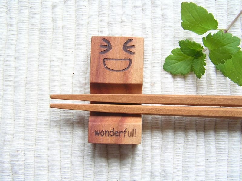 日本籐芸全家福箸置系列- Wonderful! - 筷子/筷架 - 木頭 