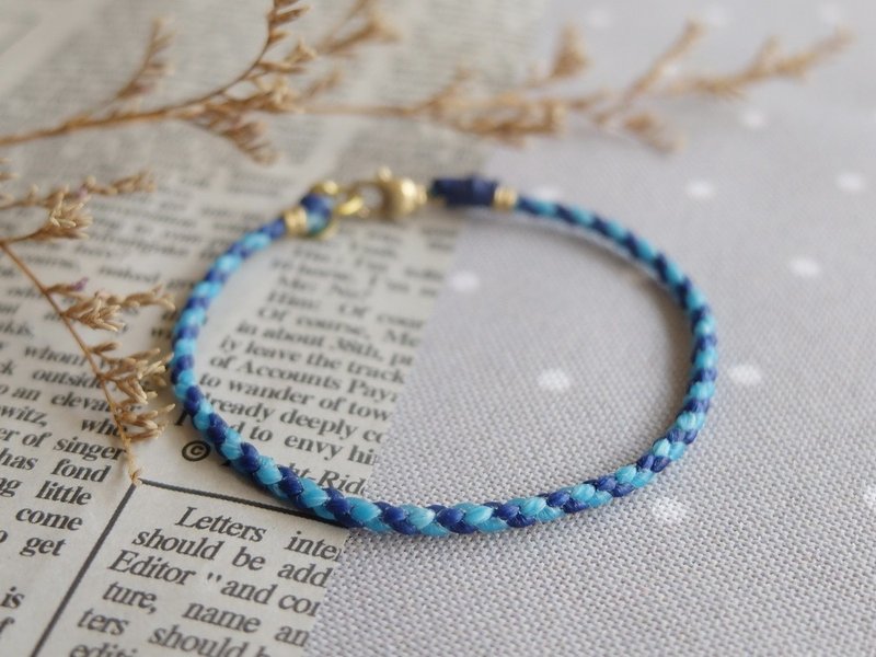 ROBBIN wax wire bracelet [B089-7 + 25] - Bracelets - Other Materials Blue