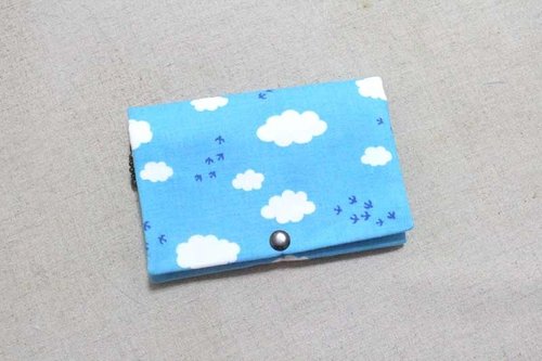 Multi-layer coin purse - blue sky and white clouds