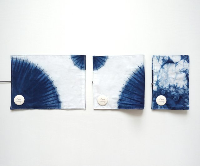 S.A x Indigo Dyed Handmade Pencil Roll/ Pencil Case - Shop Spruce