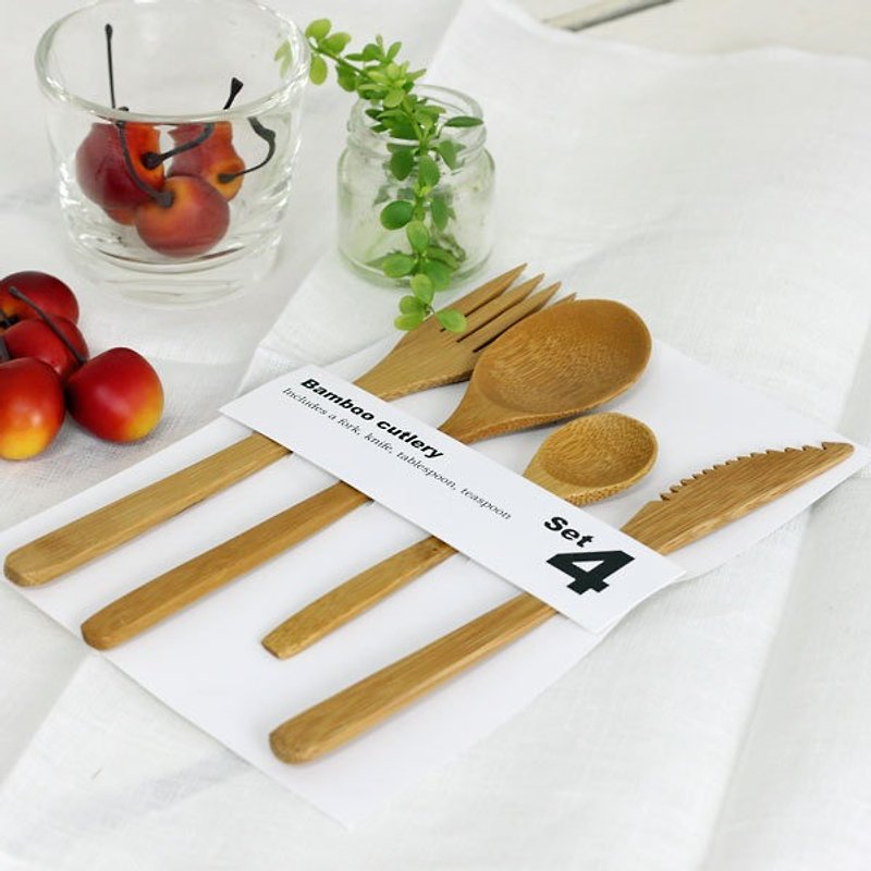 SPICE bamboo cutlery four groups - ช้อนส้อม - ไม้ไผ่ 