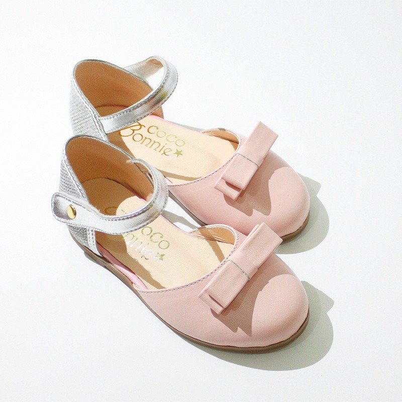 AliyBonnie shoes small adults bow bag toe leather sandals - pink frosting on the 29th - รองเท้าเด็ก - หนังแท้ สึชมพู