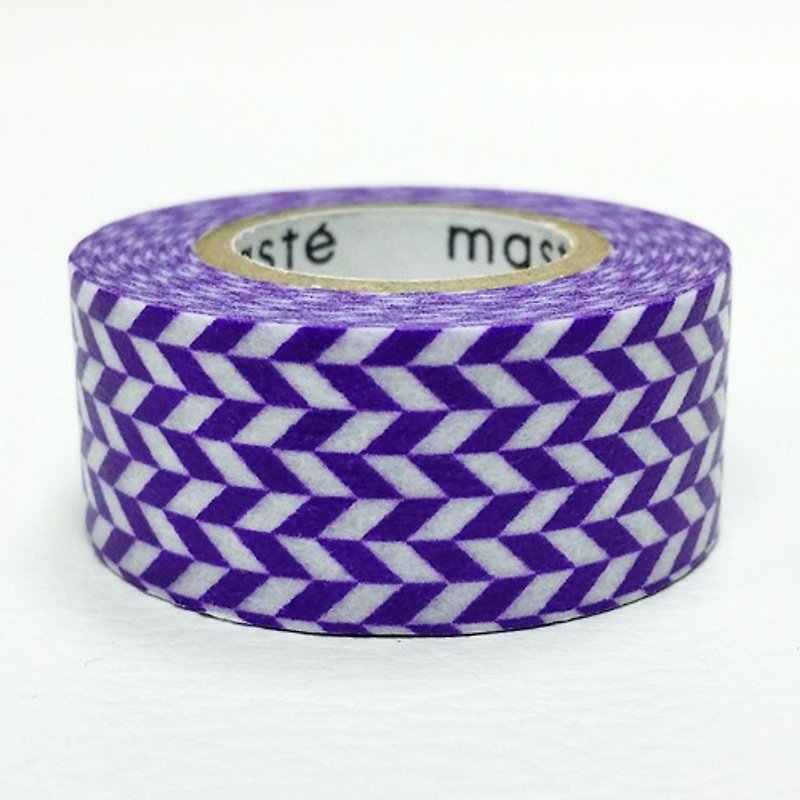 Mastee and paper tape Basic limited [woven plaid - blue purple (MST-MKT138-PL)] - มาสกิ้งเทป - กระดาษ สีม่วง