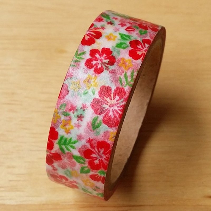 Japan amifa and paper tape [hibiscus (32437)] - Washi Tape - Paper Multicolor