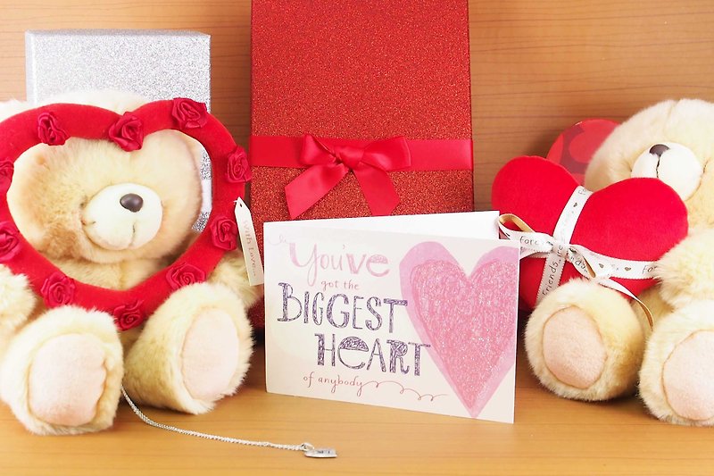 |米国のバレンタインカードの愛の心愛|あなたはあなたに幸せなバレンタインの偉大な愛を望みます - カード・はがき - 紙 ピンク