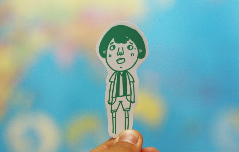 Hi! /Magai's sticker - สติกเกอร์ - กระดาษ สีเขียว