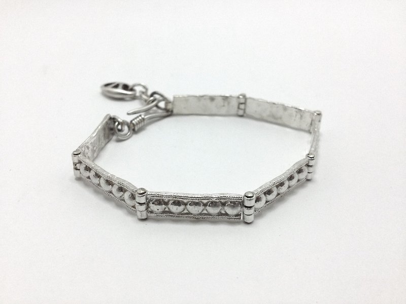Geometry No. 7-Sterling Silver Bracelet (Snow Silver) | Geometry - Bracelets - Other Metals Gray