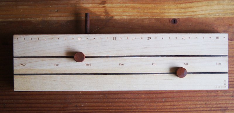 My Time Scale-Wooden Calendar (Large) - Notebooks & Journals - Wood White