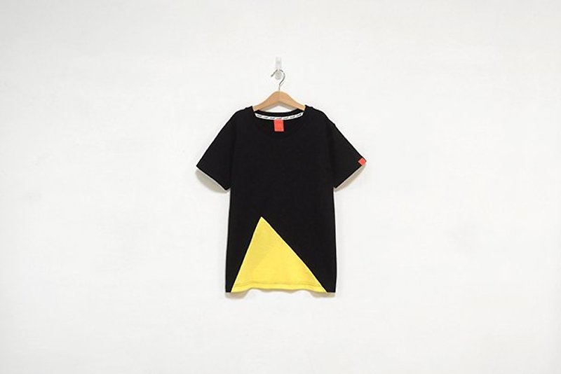 "H-ZOO" TIN colorful mosaic Tee - Black * Yellow - (only M) - เสื้อยืดผู้หญิง - วัสดุอื่นๆ สีเหลือง