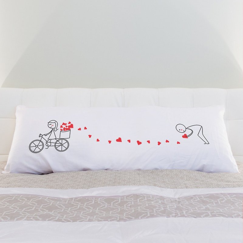 Joy Ride  Body Pillow Case - Pillows & Cushions - Cotton & Hemp White