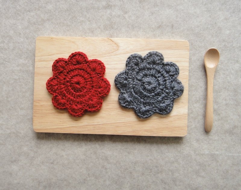 [Addition X Addition_ hand made. Warm wool handmade coasters. Spring (a group of second paragraph)] - Coasters - Other Materials 