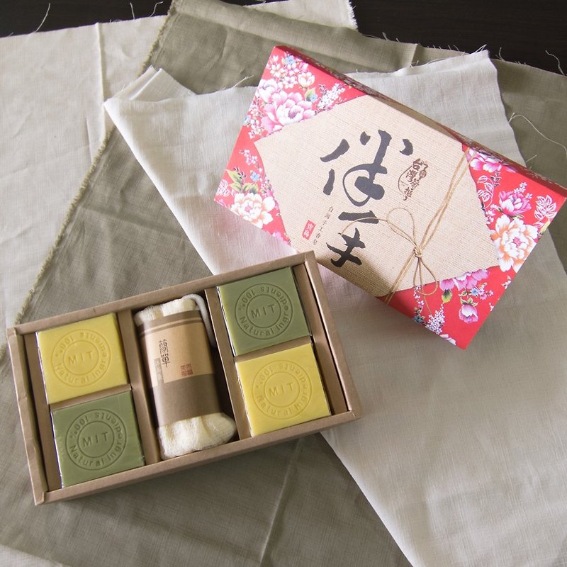 【台灣茶摳】伴手禮盒-皂牆組 - 沐浴乳/沐浴用品 - 其他材質 綠色