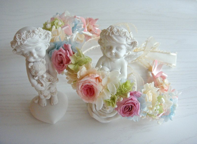Masako Amaranth romantic flowers with corolla customized models - Hair Accessories - Plants & Flowers Pink