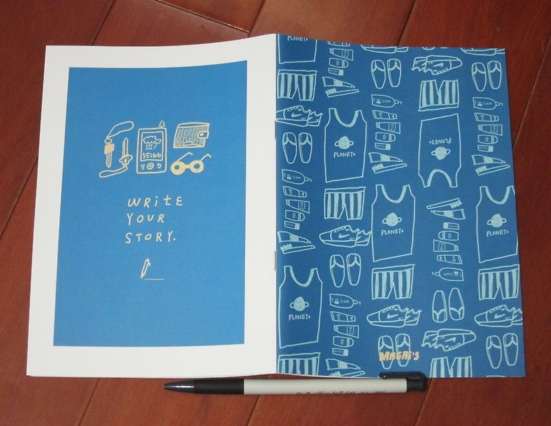 あなたの物語/周辺機器メモ帳WEEKLY PLANを書きます - ノート・手帳 - その他の素材 ブルー