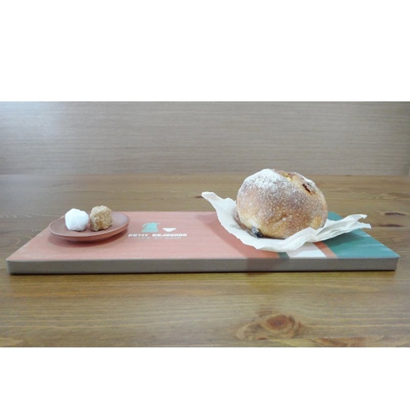 WOODEN TRAY-PETIT DEJEUNER-Ｍ - Small Plates & Saucers - Wood Multicolor
