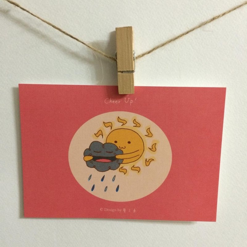 《藝之魚》Cheer Up 卡片 明信片 --C0010 - 卡片/明信片 - 紙 粉紅色