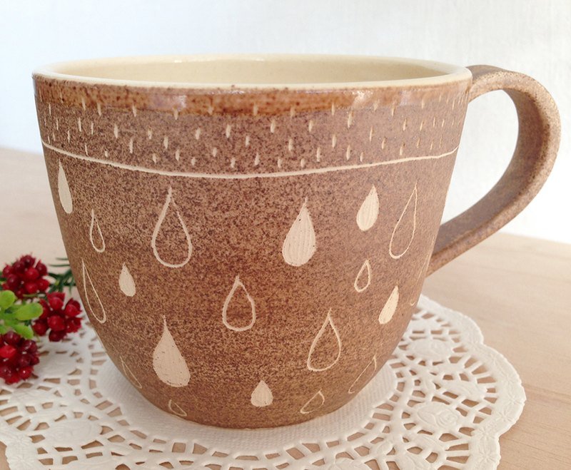 雨滴杯杯 - 咖啡杯/馬克杯 - 其他材質 咖啡色