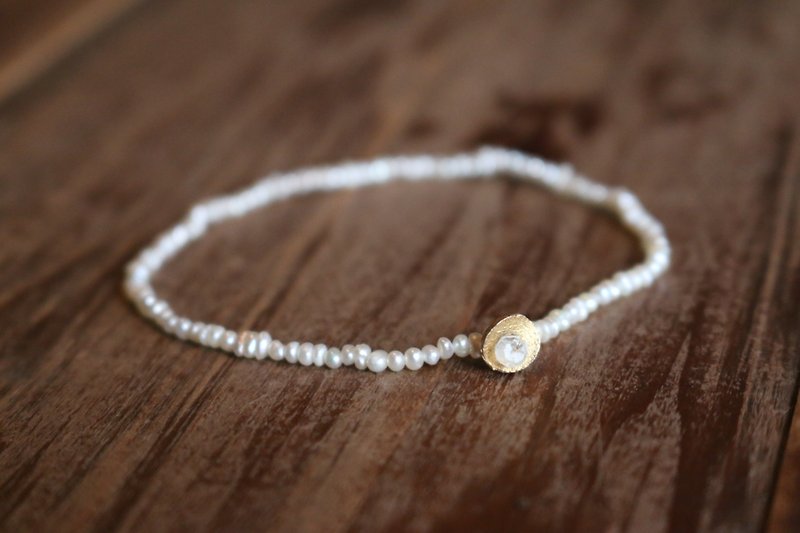 Bracelet Pearl Moonstone-Say good things- - Bracelets - Gemstone White
