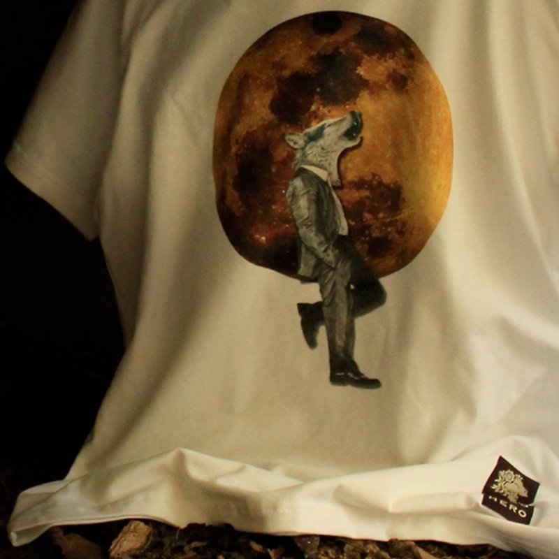Talking to the moon - Unisex Hoodies & T-Shirts - Cotton & Hemp White