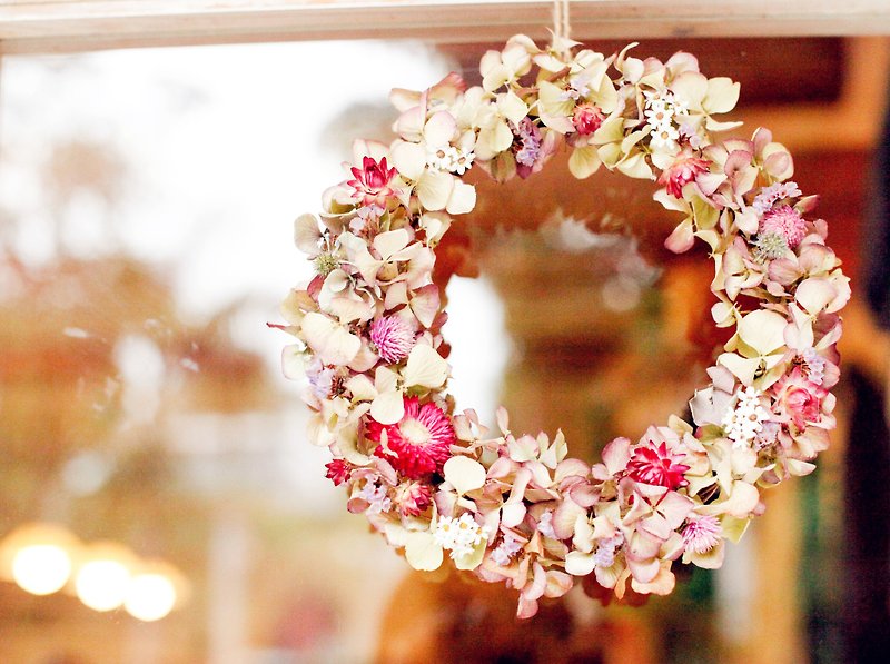 [Good day] breath of spring hand-made dried wreath - Plants - Plants & Flowers Multicolor