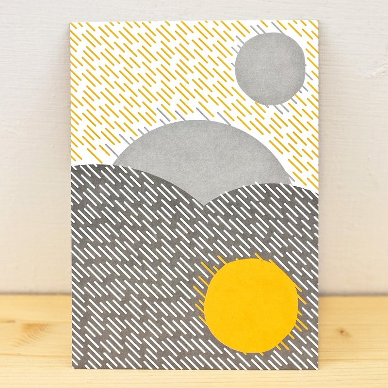 |明信片| 太陽雨 - 卡片/明信片 - 紙 黃色