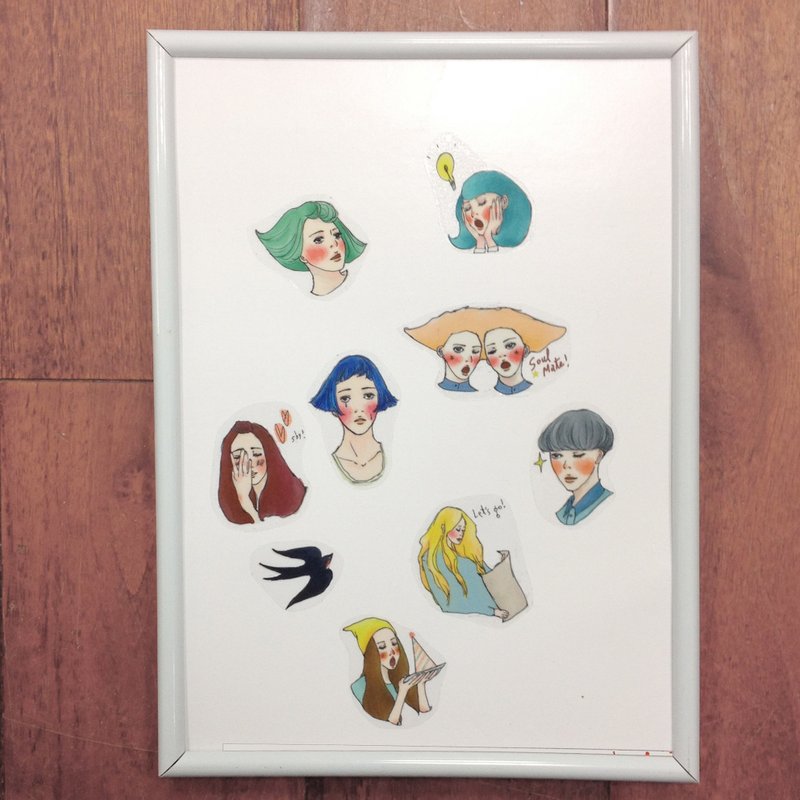 New Girls (heart) life transparent stickers {paragraph} No. II - Stickers - Paper White