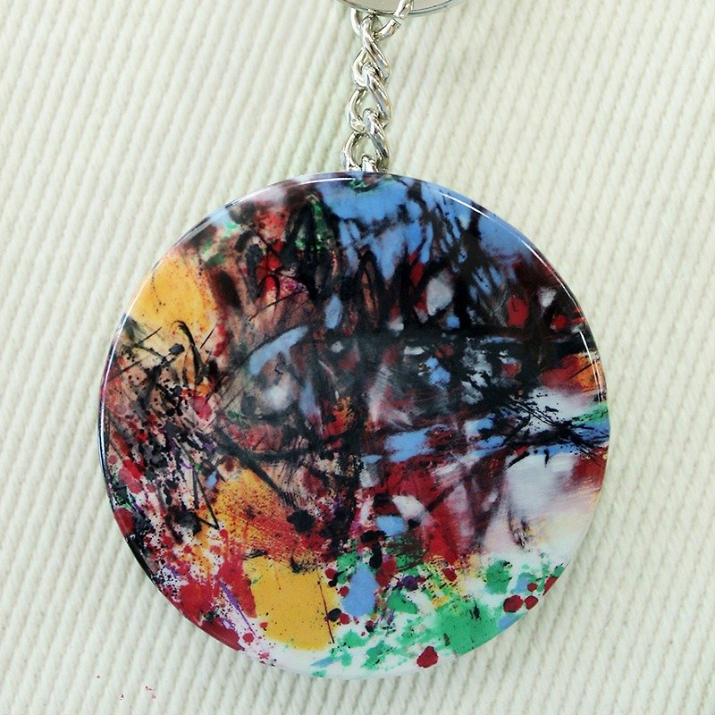 YANG Ding Xian-Satisfied-Stainless Steel mirror key ring - Keychains - Other Metals 