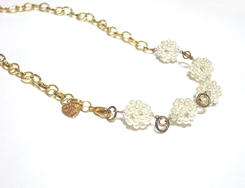White hydrangea - Necklaces - Other Materials Gold